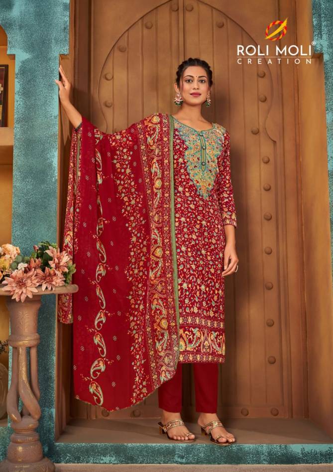 Roli Moli Zaara 4 Winter Casual Wear Designer Printed Pashmina Dress Collection
